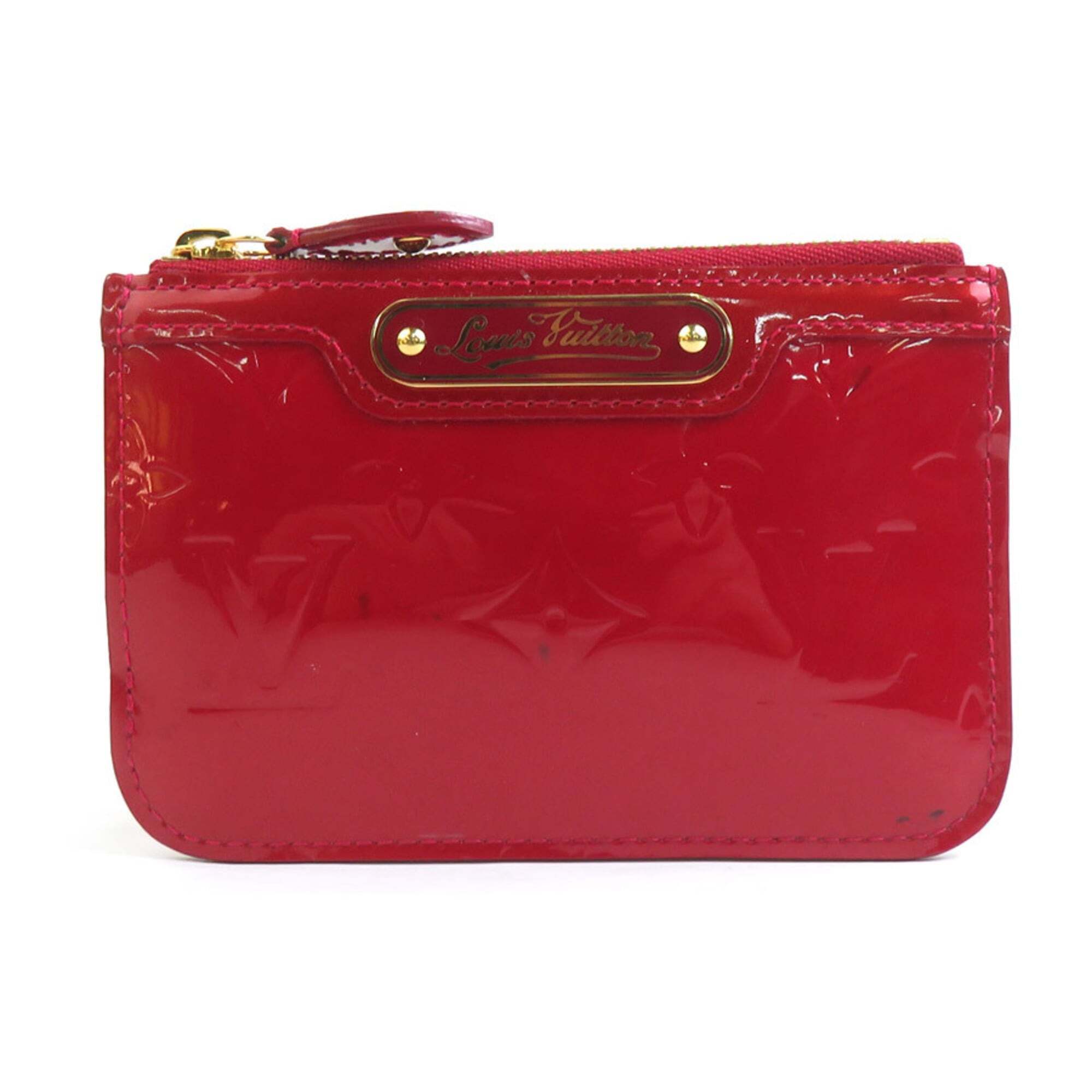 Louis Vuitton Monogram Vernis Key Case, Pochette, Nm, Patent Leather, Dark Re...